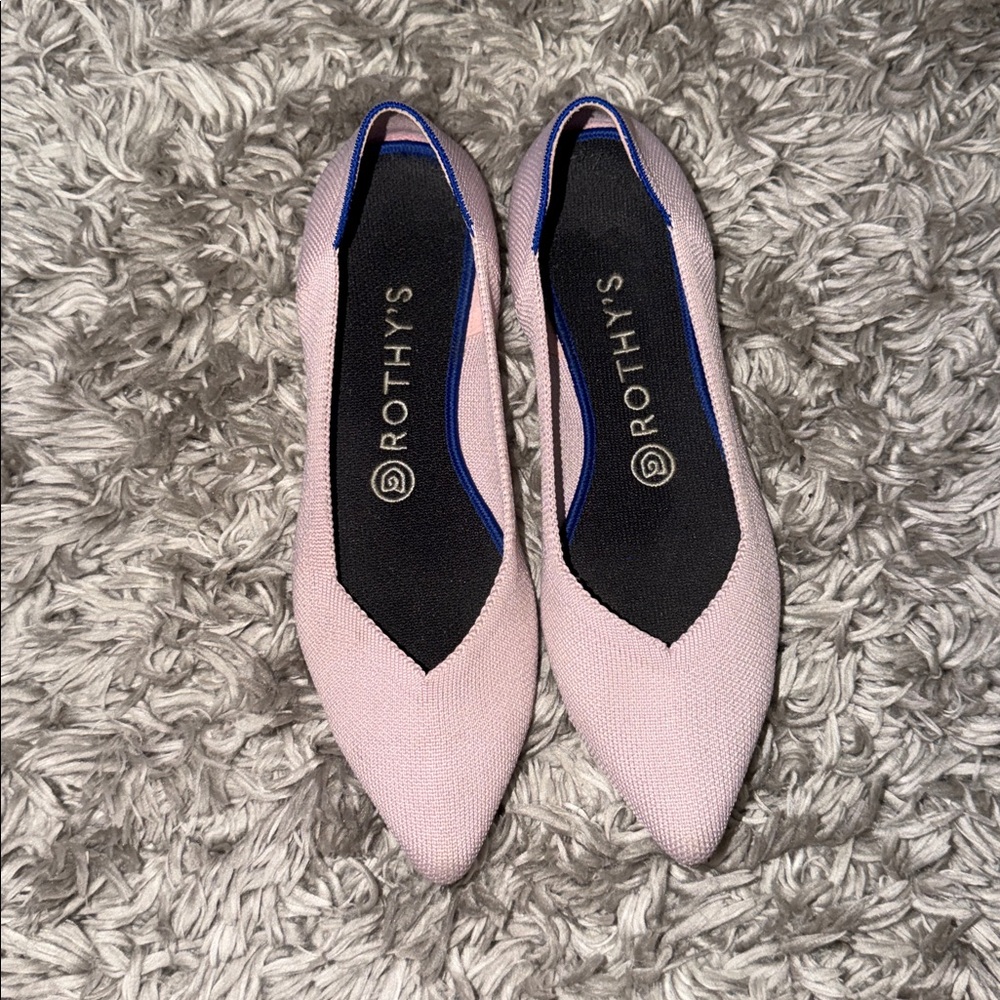 Rothy's Light Pink Pointed Flats